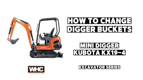 how to change bucket on kubota mini digger|whc mini digger bucket.